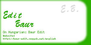 edit baur business card